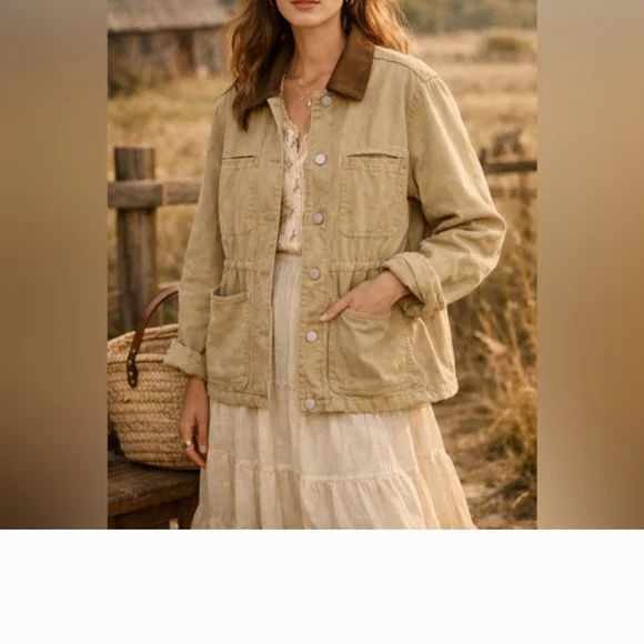 Anthropologie Blank NYC Tan Utility Jacket - Picture 2 of 7